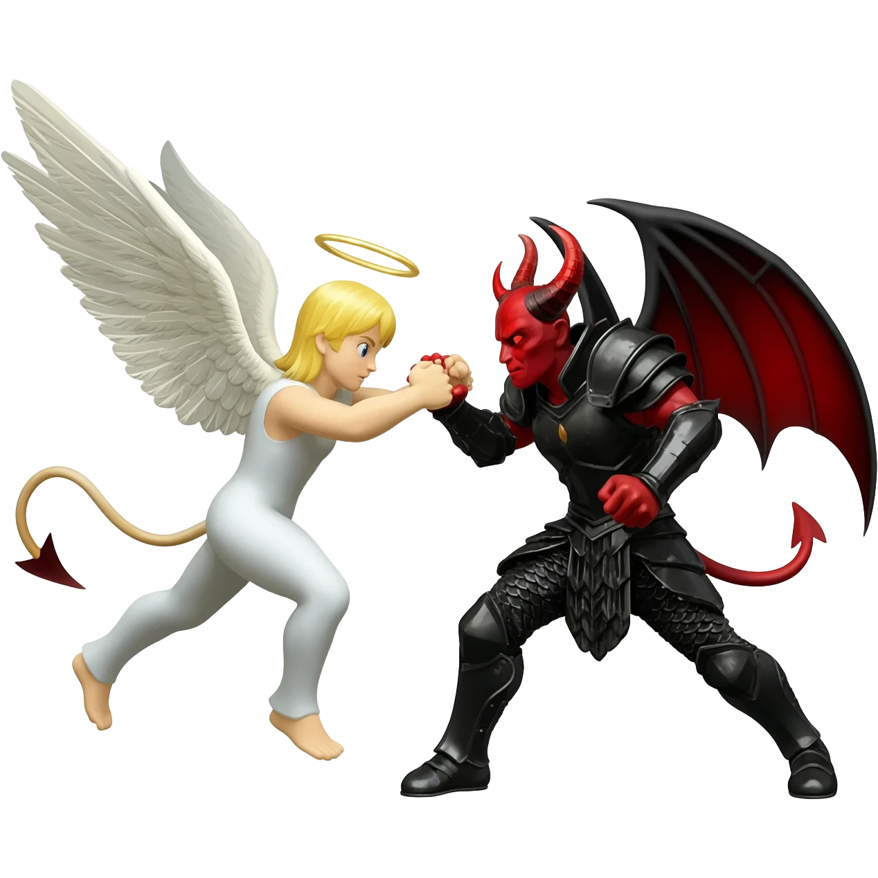 Angel vs demon emoji