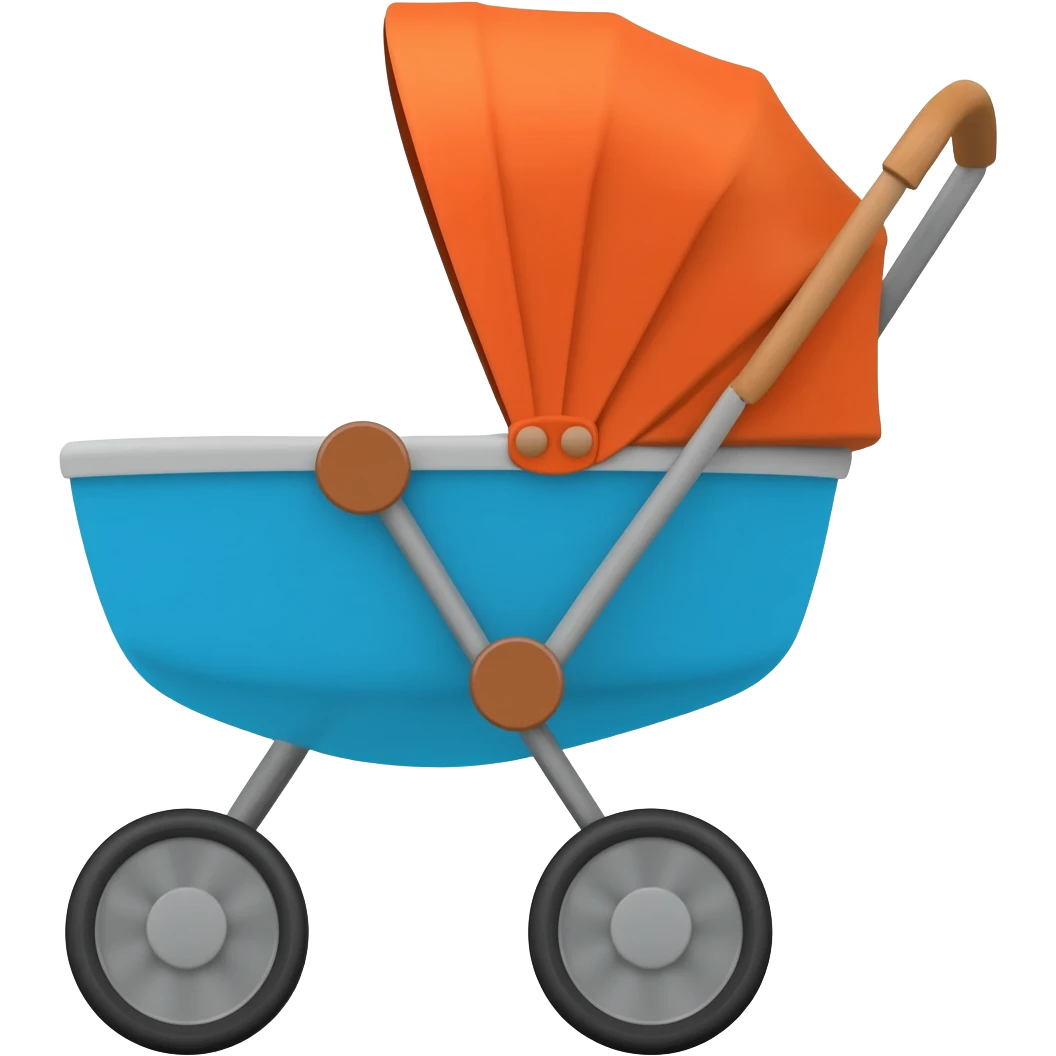 Xe đẩy em bé emoji