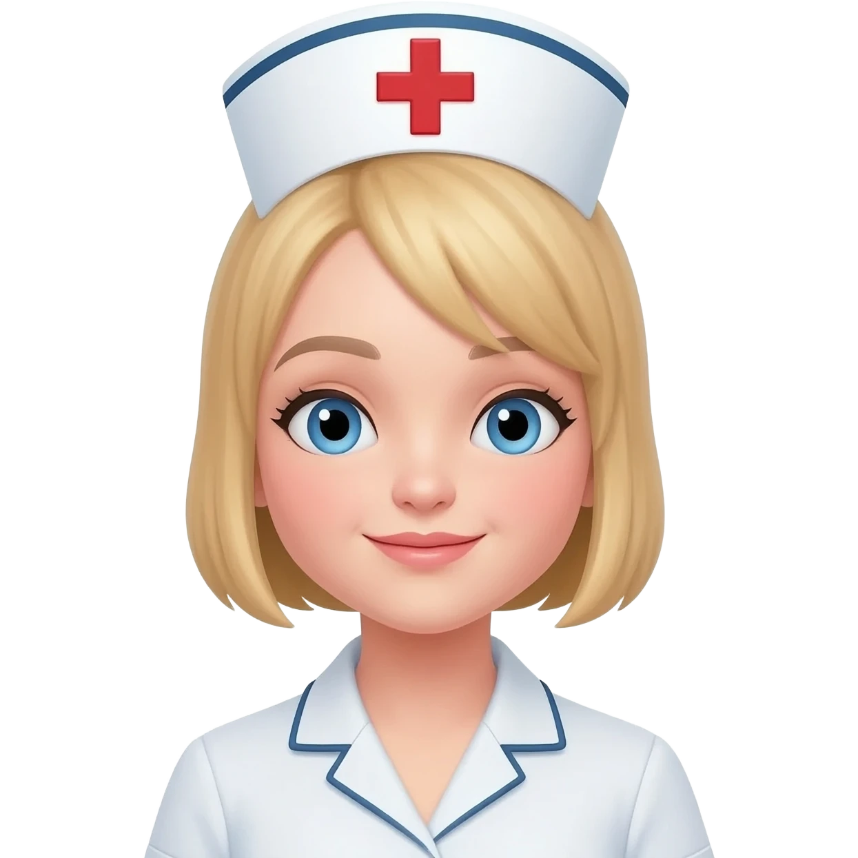 Nurse blue eyes short blonde hair emoji
