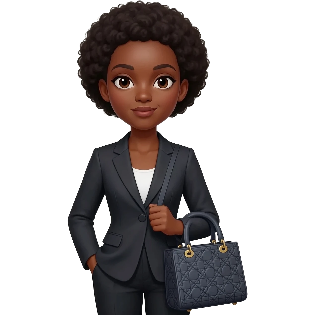 black lady dior bag emoji