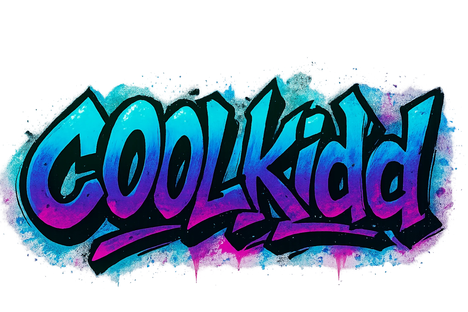 the word 'c00lkidd' with a graffiti or street art look, bold and edgy lettering emoji