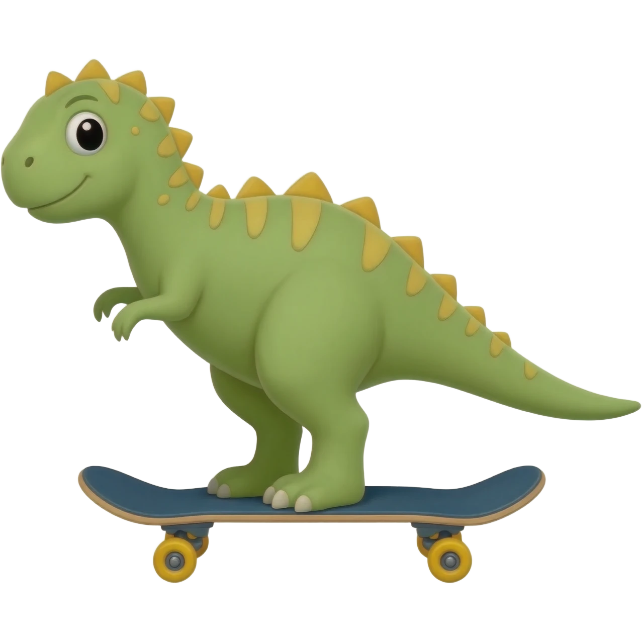 Dinosaur on a skateboard emoji