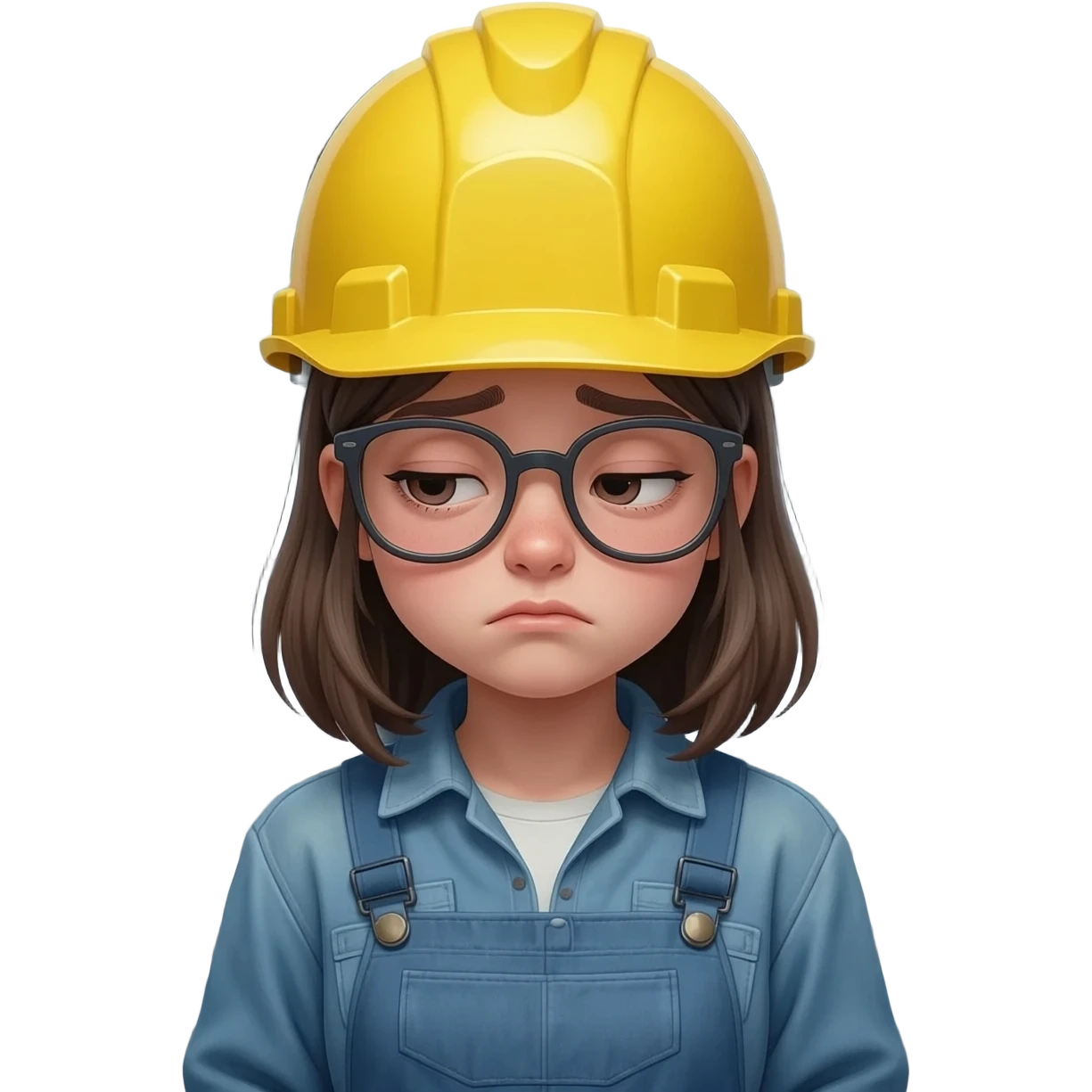 girl being a wage labor to be—burdensome, unenjoyable, and uncaring— emoji