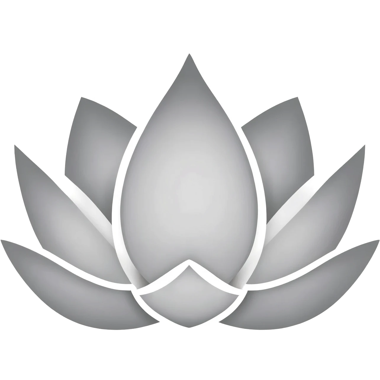 I want white outline lotus emoji emoji