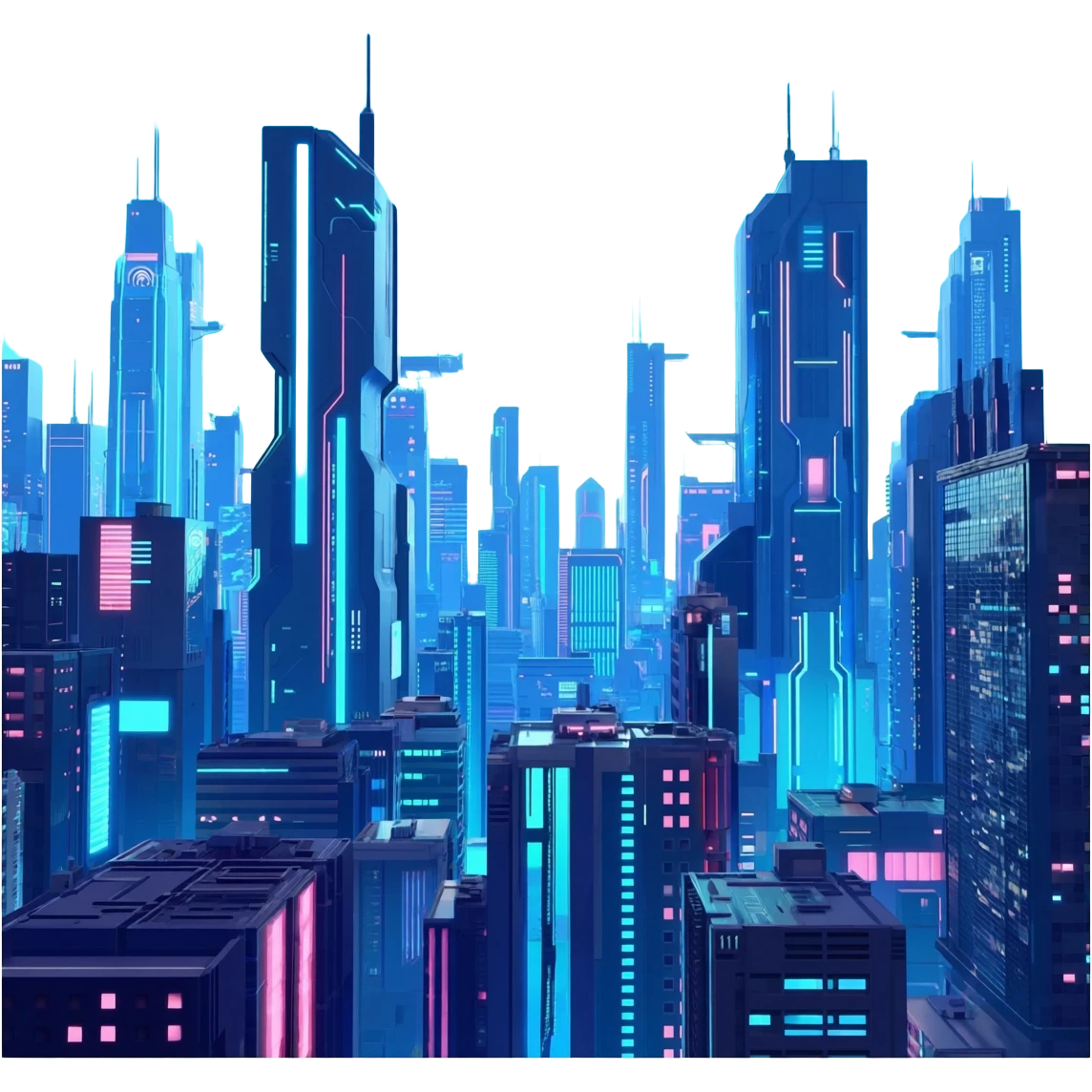 Futuristic cyber aesthetic full scenic SCENERY emoji