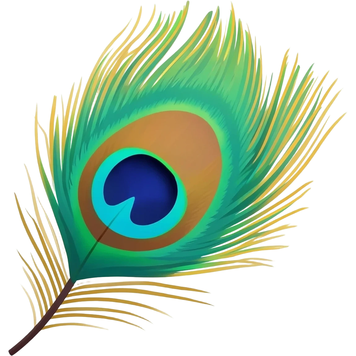 Krishna's peacock feather emoji