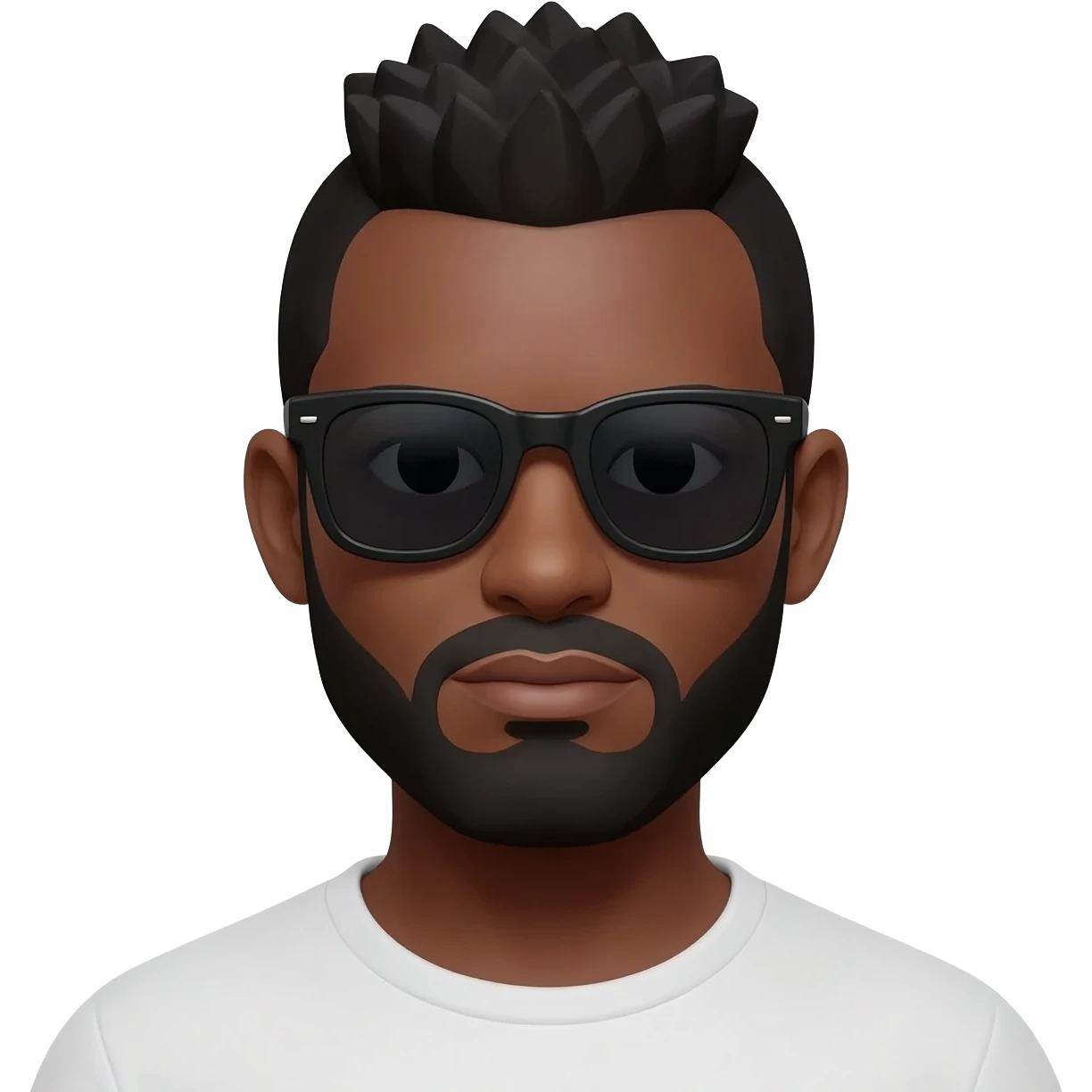 Black mullet man with Goatee and sunglasses emoji