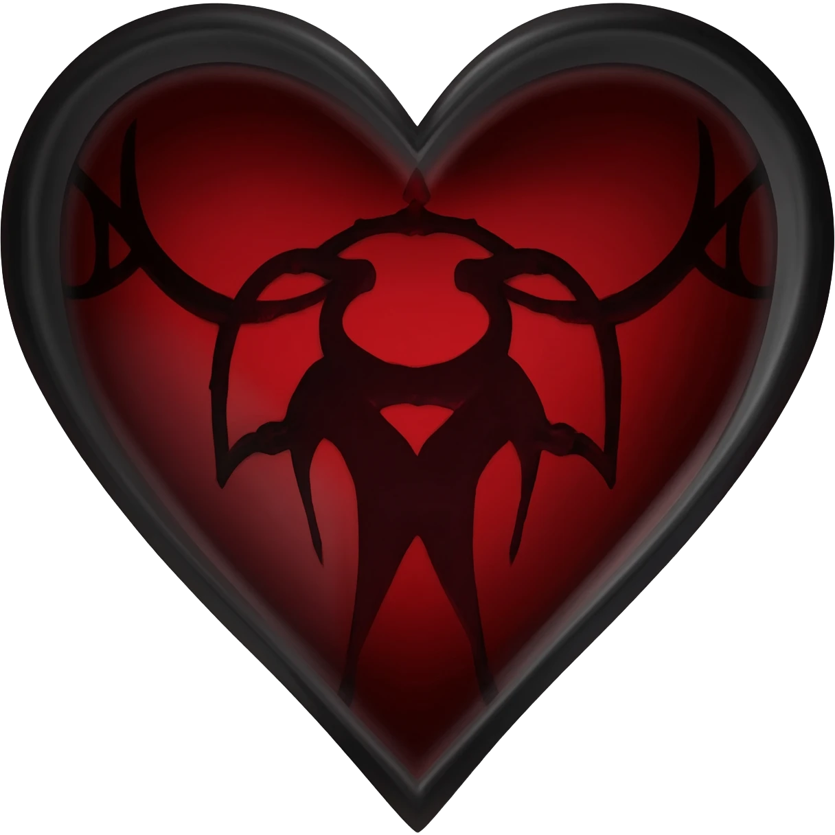 Gothic black and red heart emoji