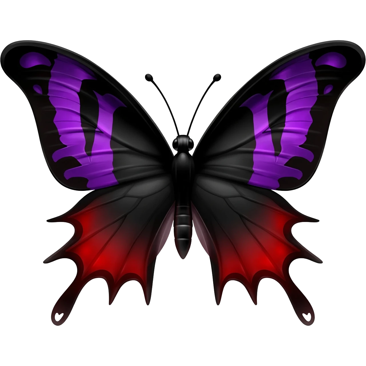 Black and red and purple gothic badass edgy cool butterfly  emoji