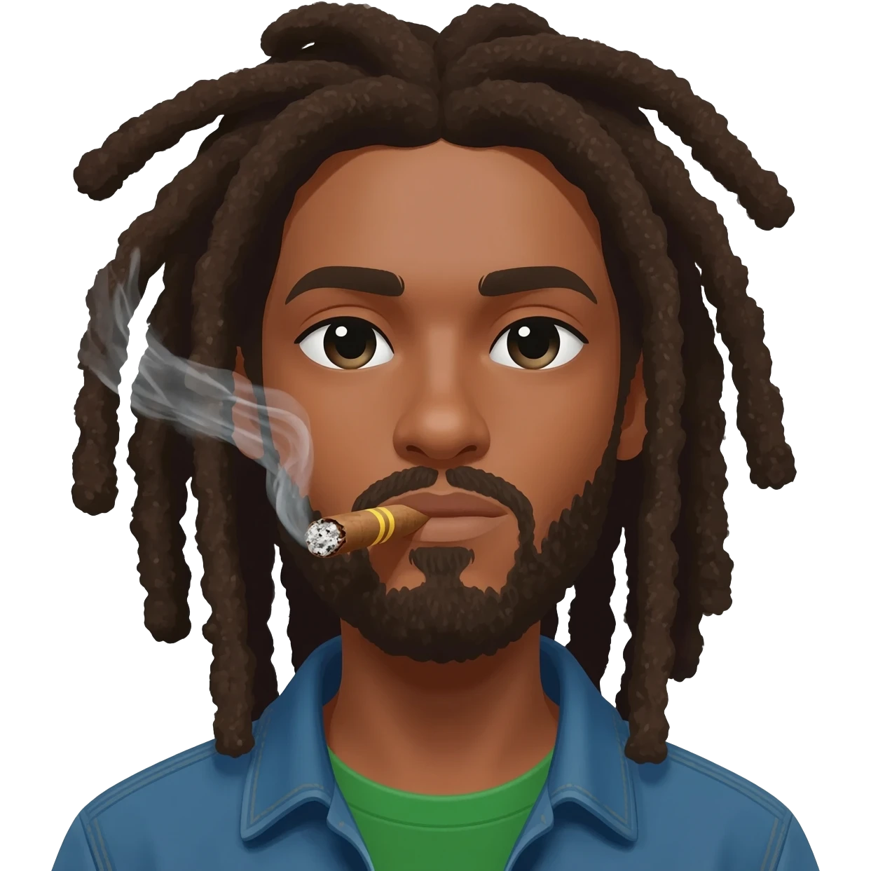 Rasta smoking a blunt emoji
