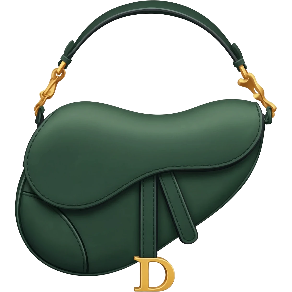 dark green dior saddle bag emoji