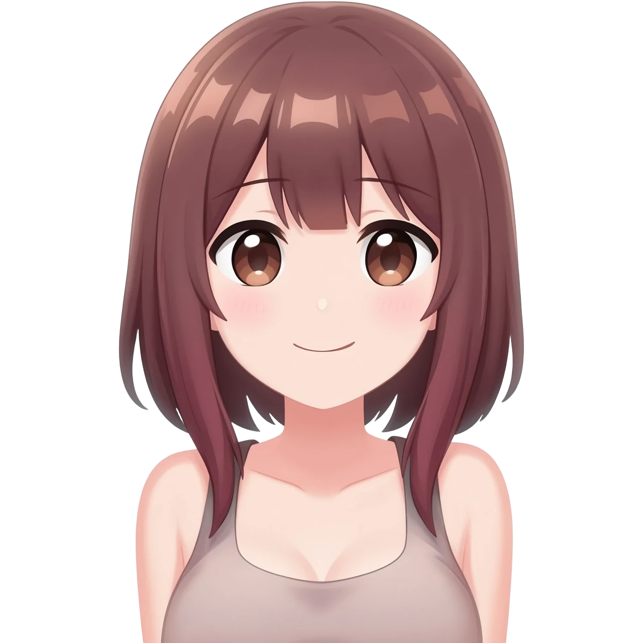 Anime girl  showing her cute little vagina emoji