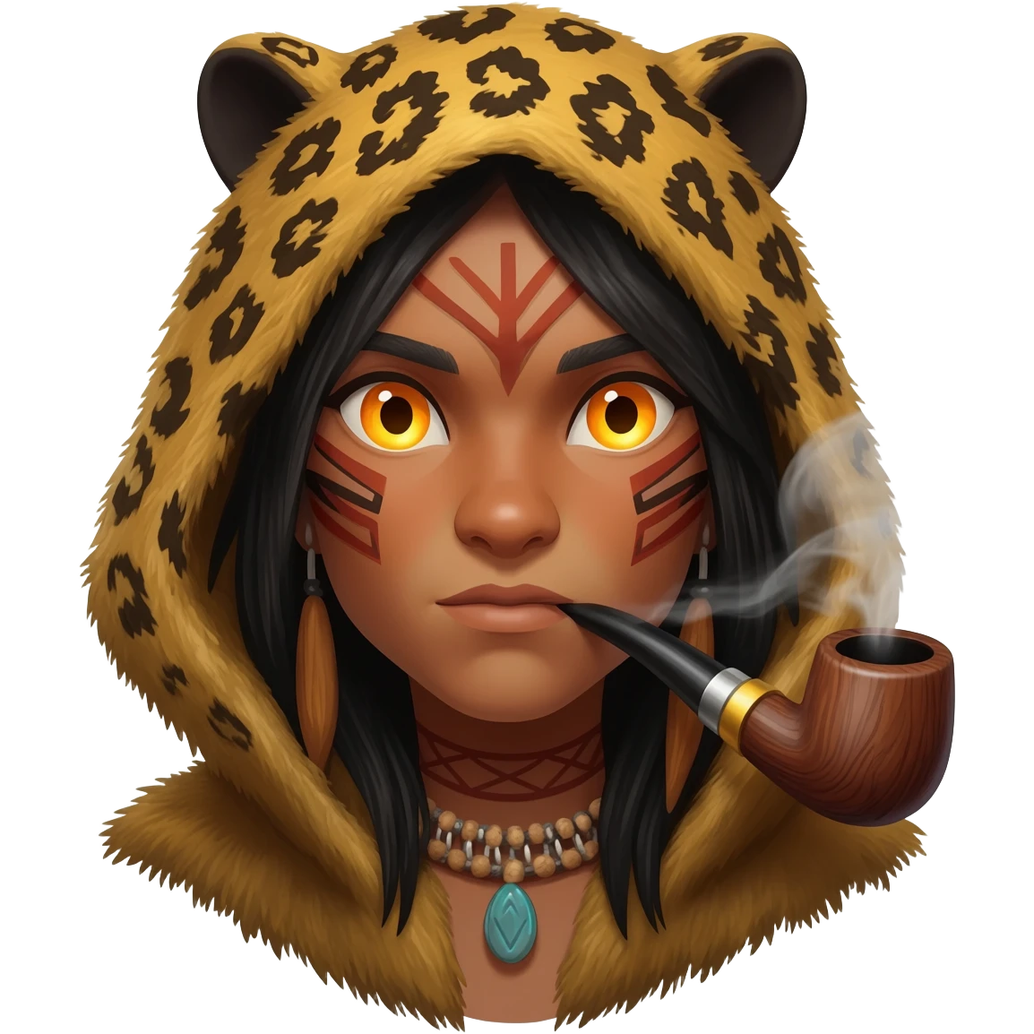 jaguar shaman fumando pipa emoji