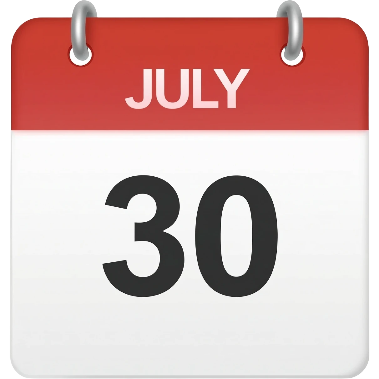 a calendar on july 30th emoji