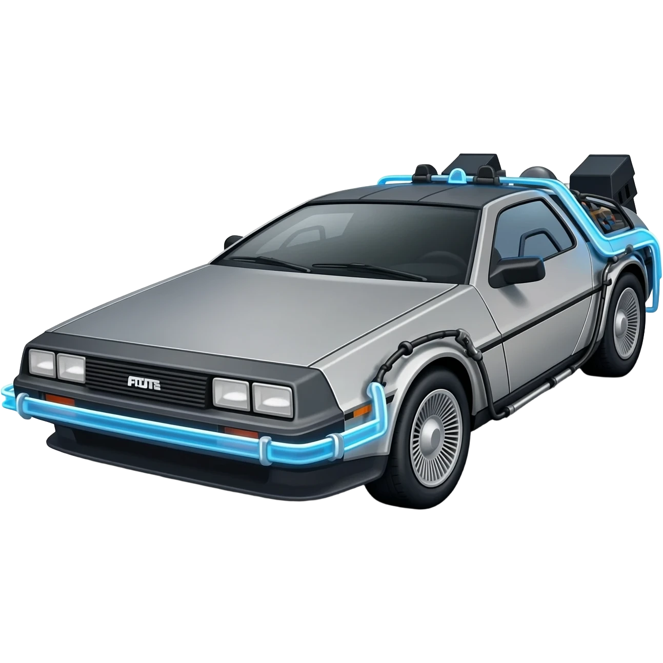 DeLorean Time Machine from Back to the Future emoji