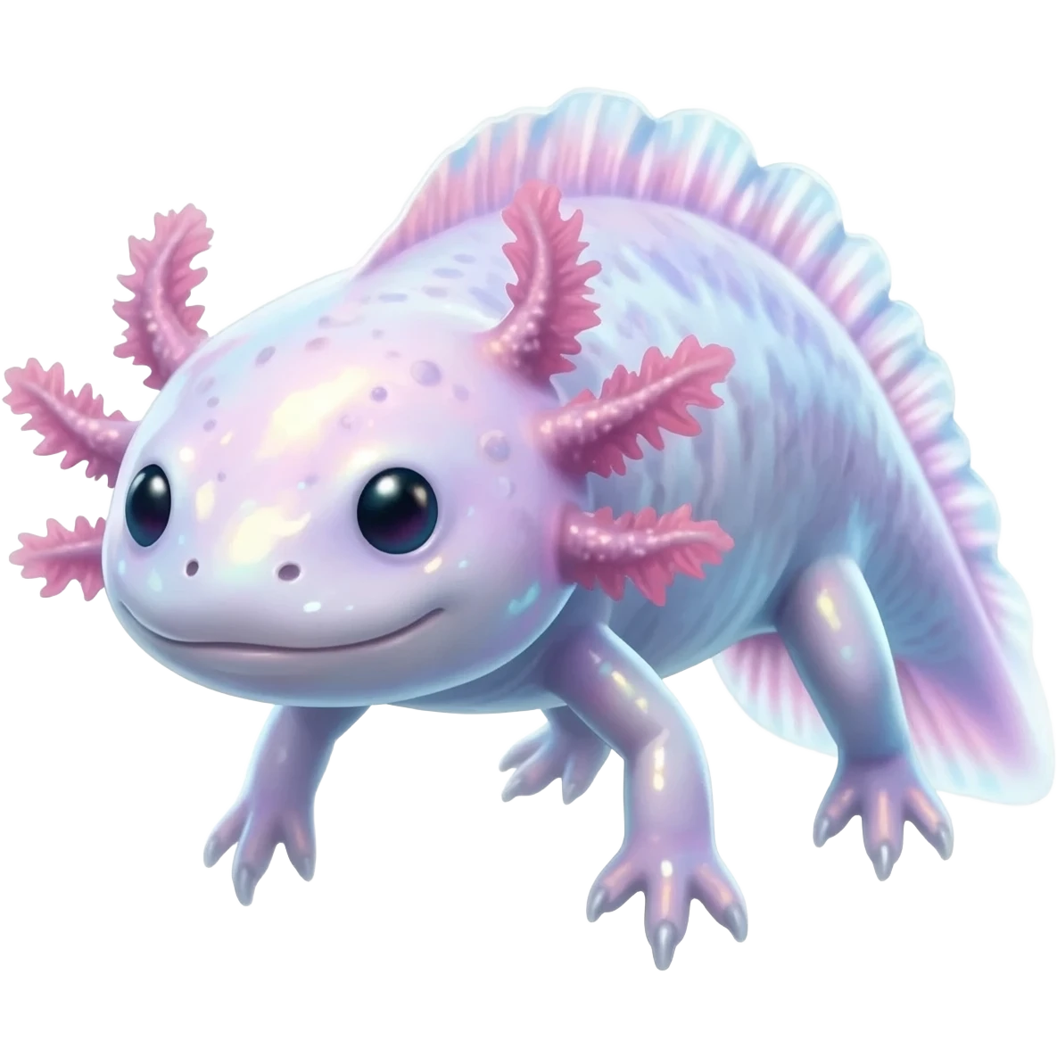 shimmering shiny Tadpole-Axolotl-Cat-Fish-hanimal-hybrid-creature emoji