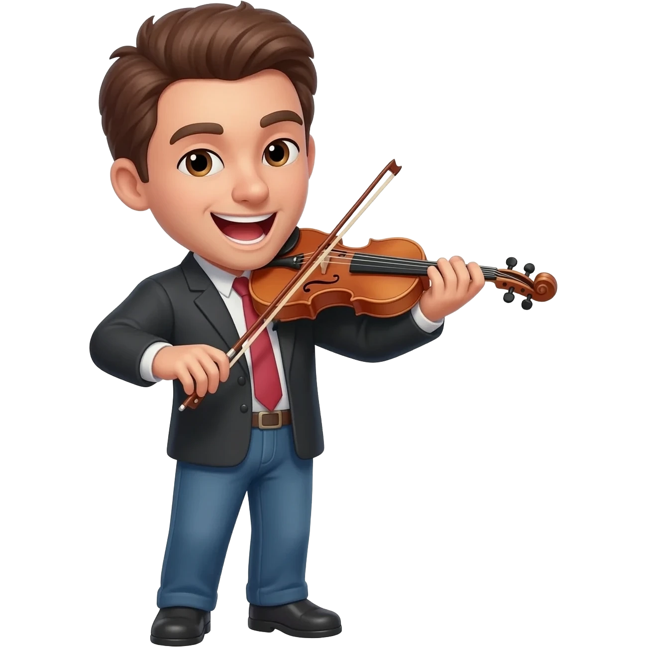 Singing violin emoji