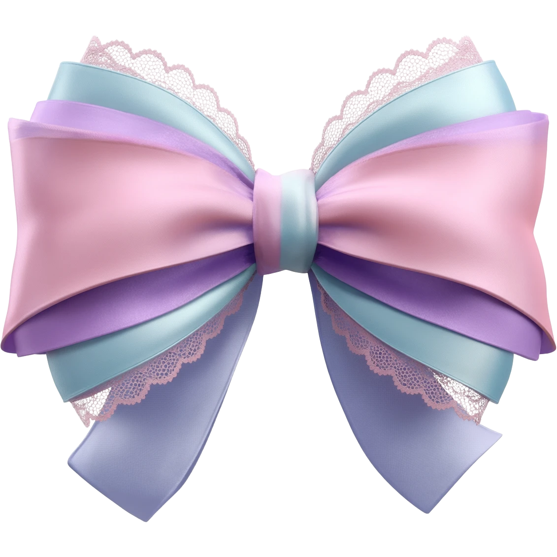 Balletcore aesthetic style isolated 3d rendering large bow, transparent background. Must be extremely detailed, a some style that matches Balletcore aesthetic using girly colors and feel,   appearing as though its real fabric of different kinds, 16 hd, 600 dpi, 5000x4000 (seed:::844885028) emoji