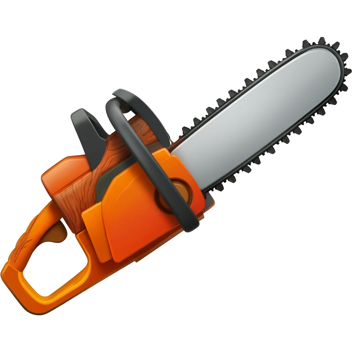 Chainsaw and wood emoji