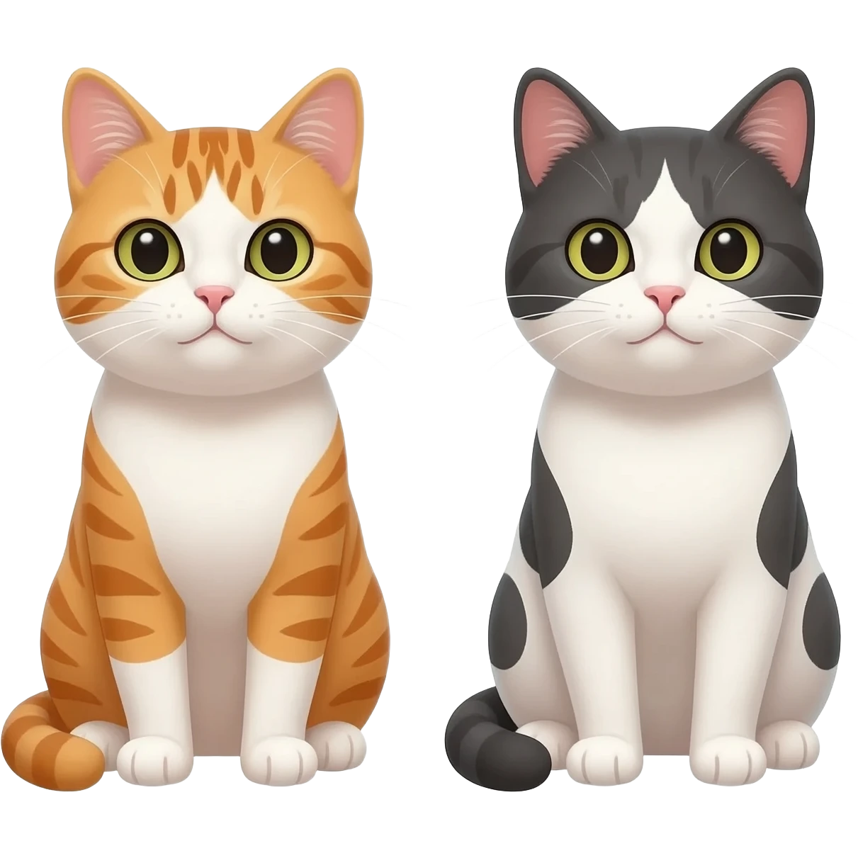 Cat and cat emoji