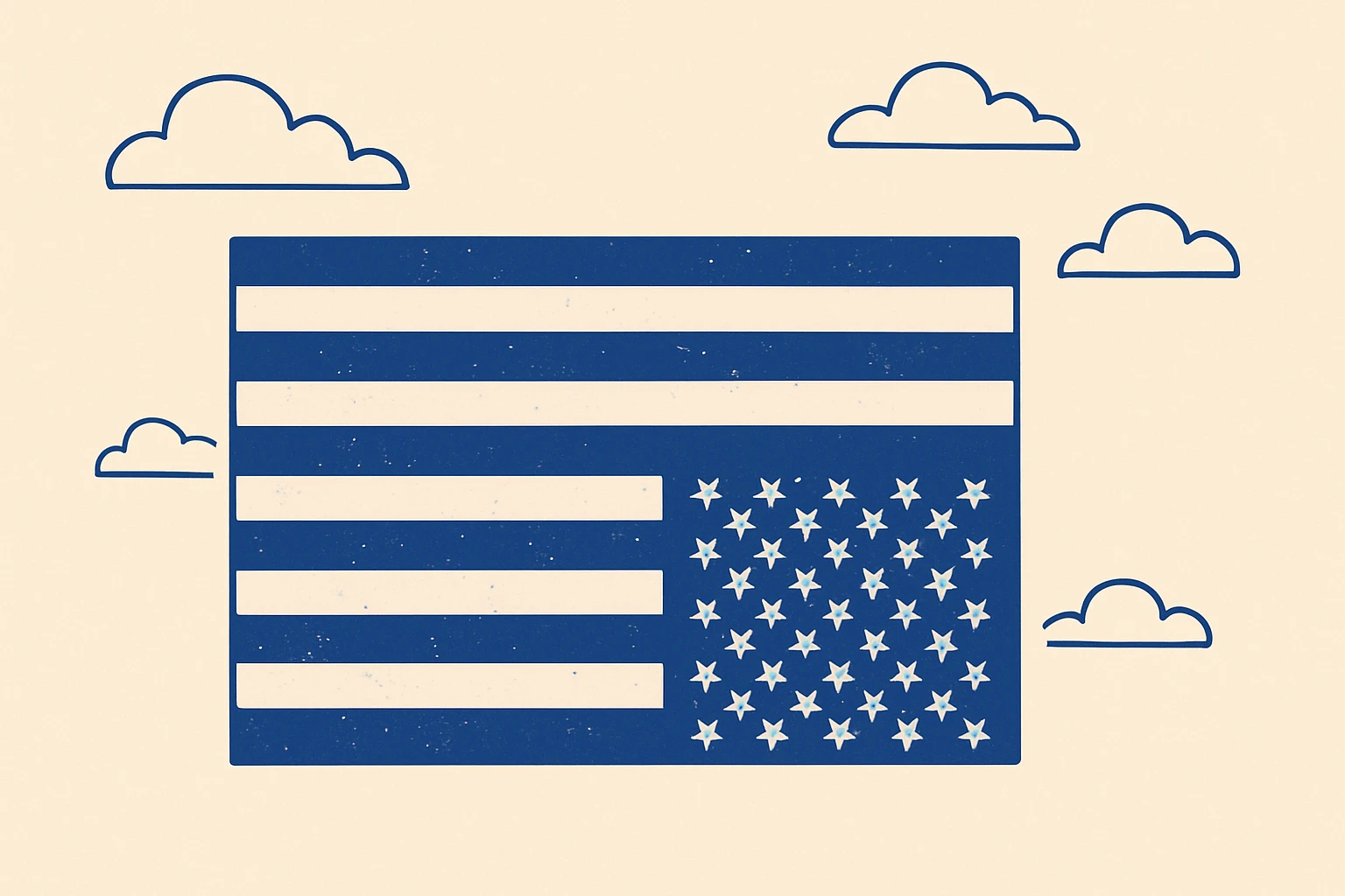 illustration of an upside down American flag, subtle distress effect, bold colors, no text, simple background emoji