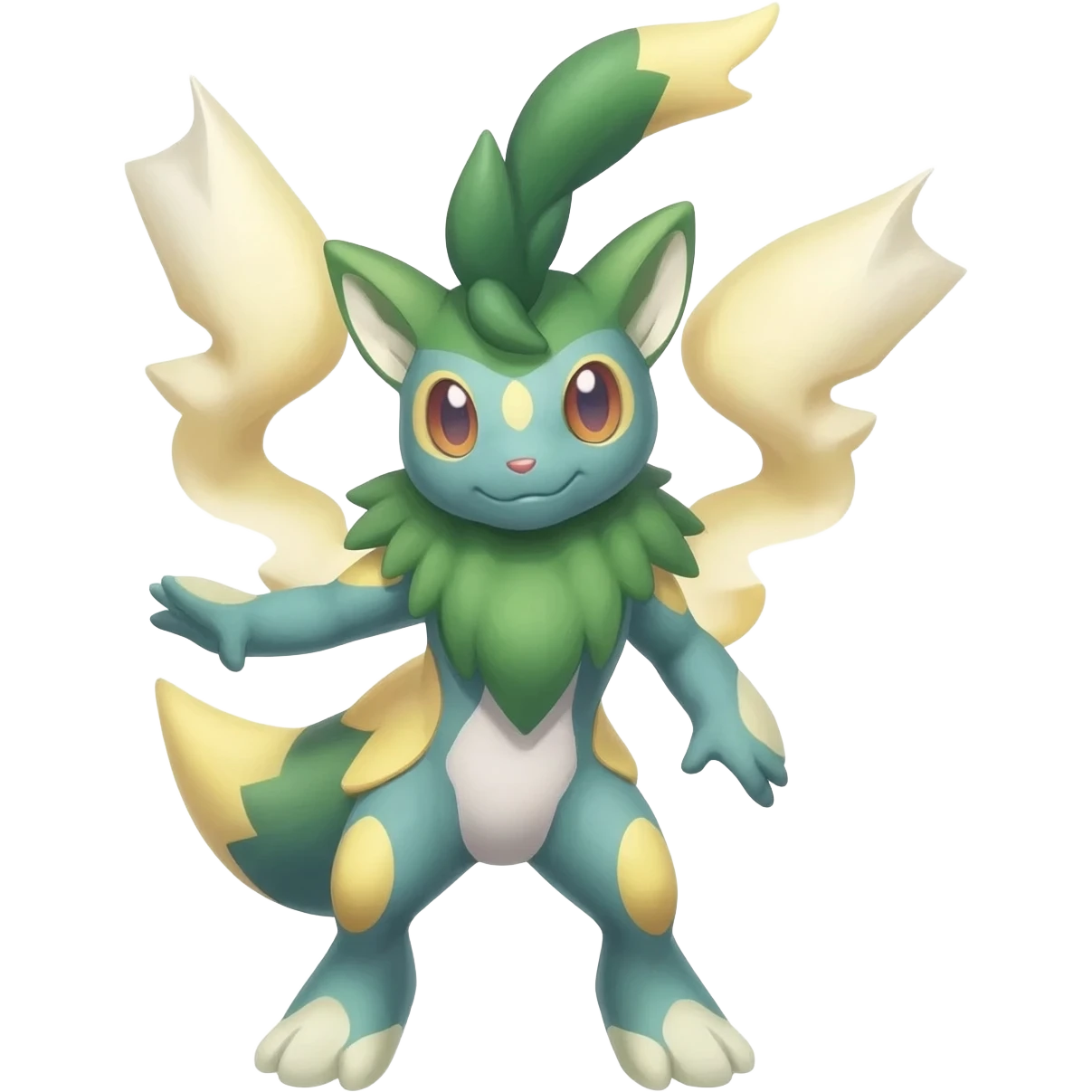 Meloetta-Vaporeon-Espeon-Amaura-Pokémon-Fakémon-fusion-hybrid-creature emoji