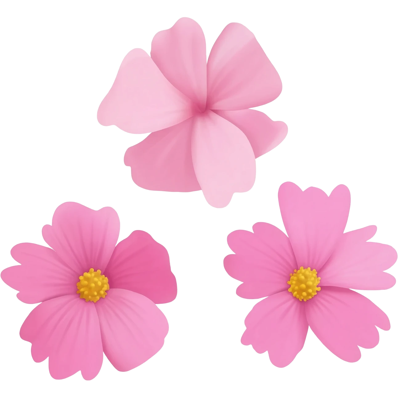Emoji 3 petites fleur ios 26 esthétique rose girly emoji