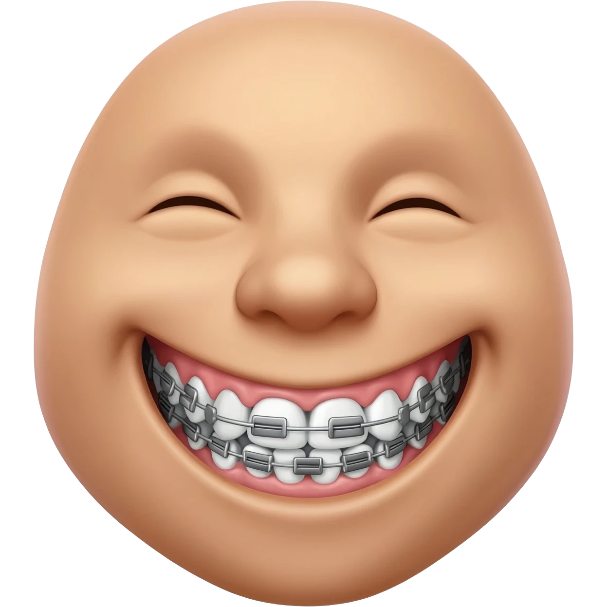 add braces to the laughing emoji emoji