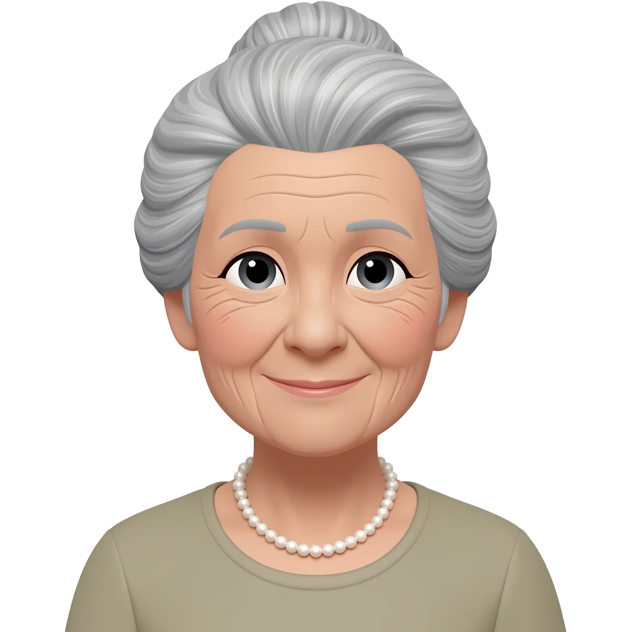 mujer de 64 años pelo gris emoji