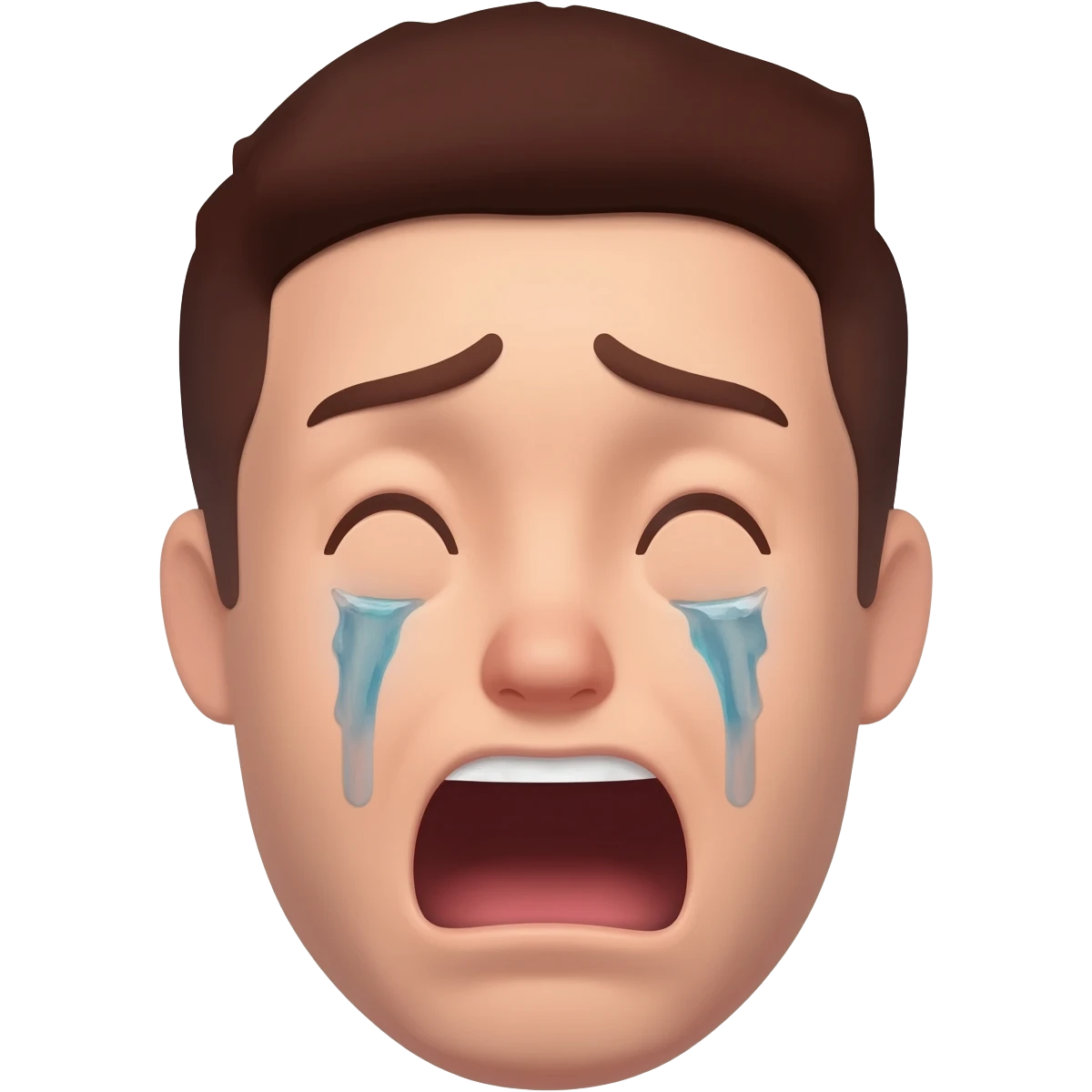 Screaming emoji + crying emoji emoji