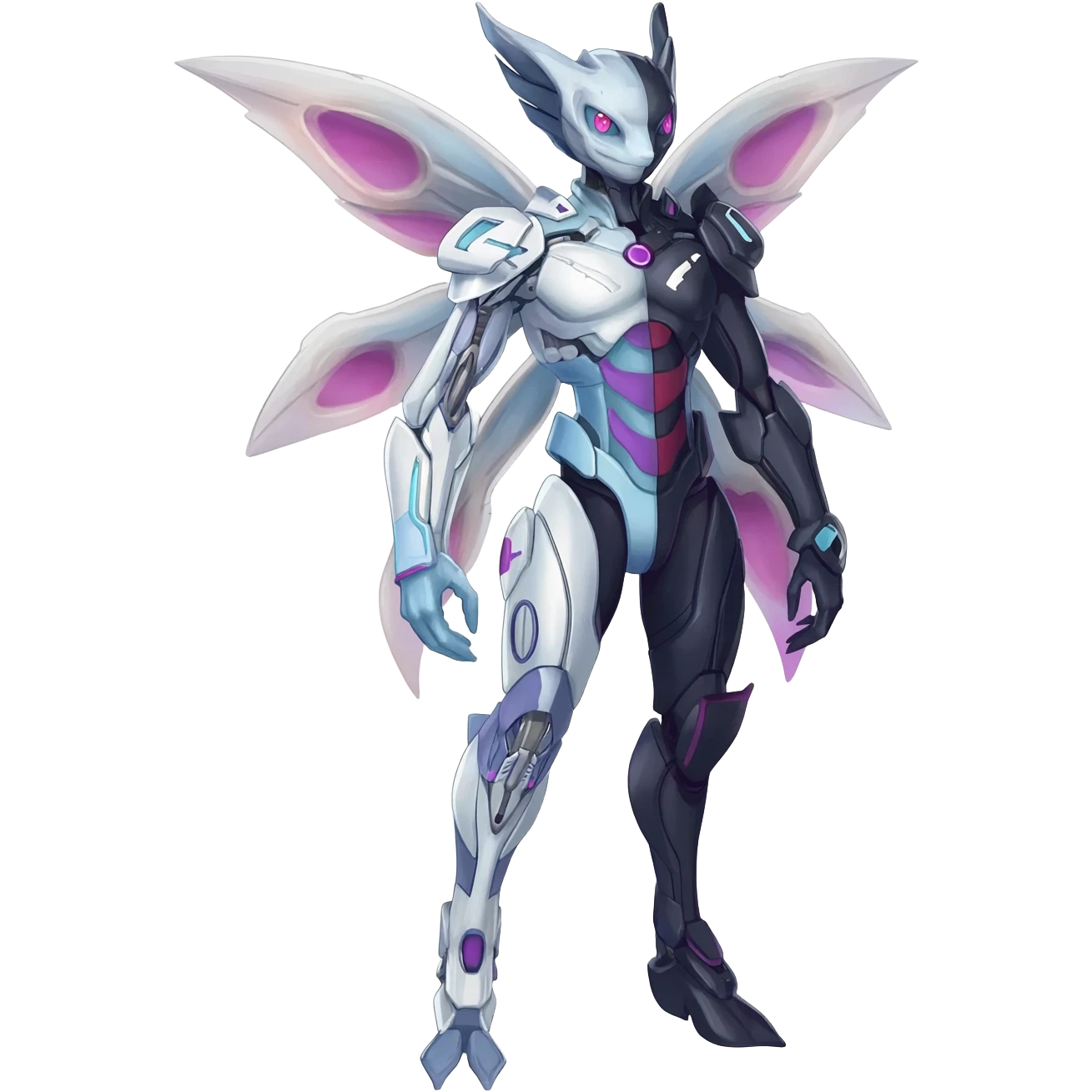 Futuristic Meloetta-Celebi-Fionbri-Protogen-Pokémon-Digimon-Fakémon-fusion-hybrid-creature emoji