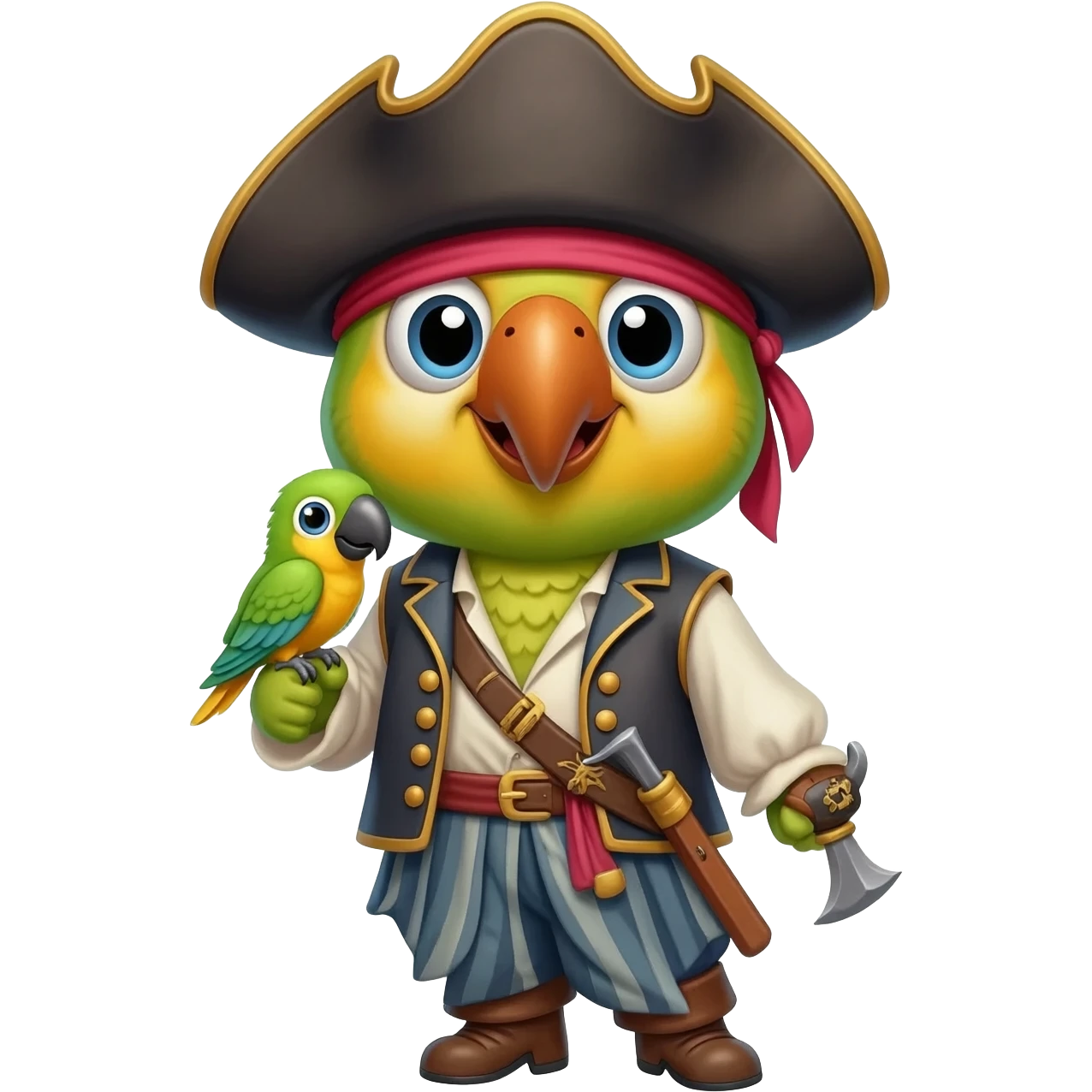 pirate and parrot emoji