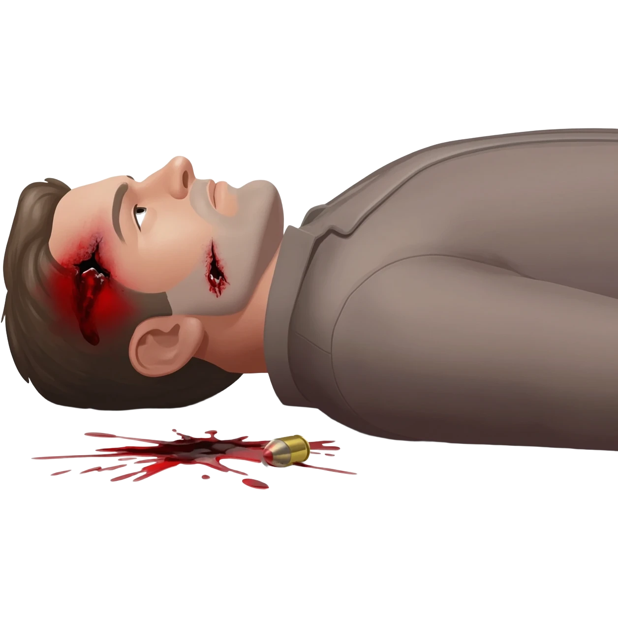 Guy shot in head point blank emoji