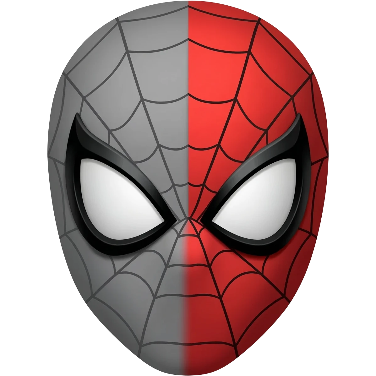 Two-tone Spider-Man hero head emoji