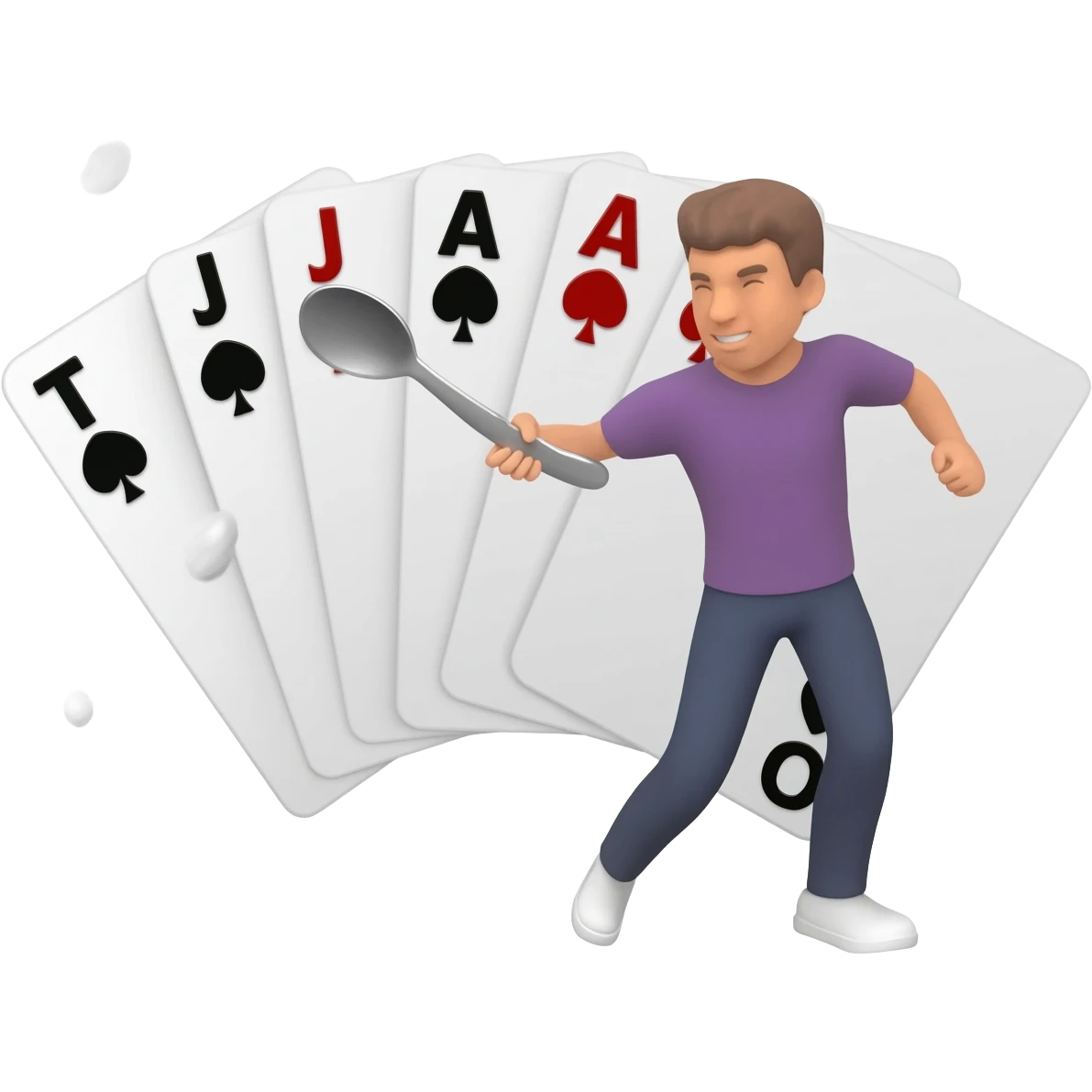 Olympic spoon (card game) player emoji