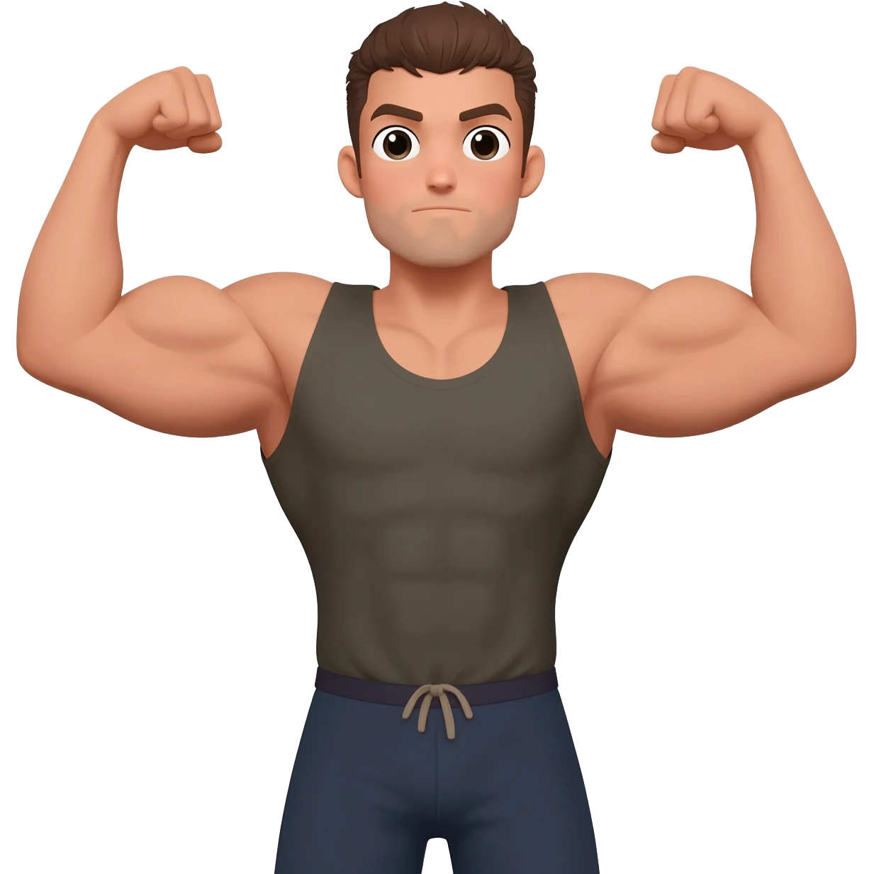 flexed his bicep muscles emoji