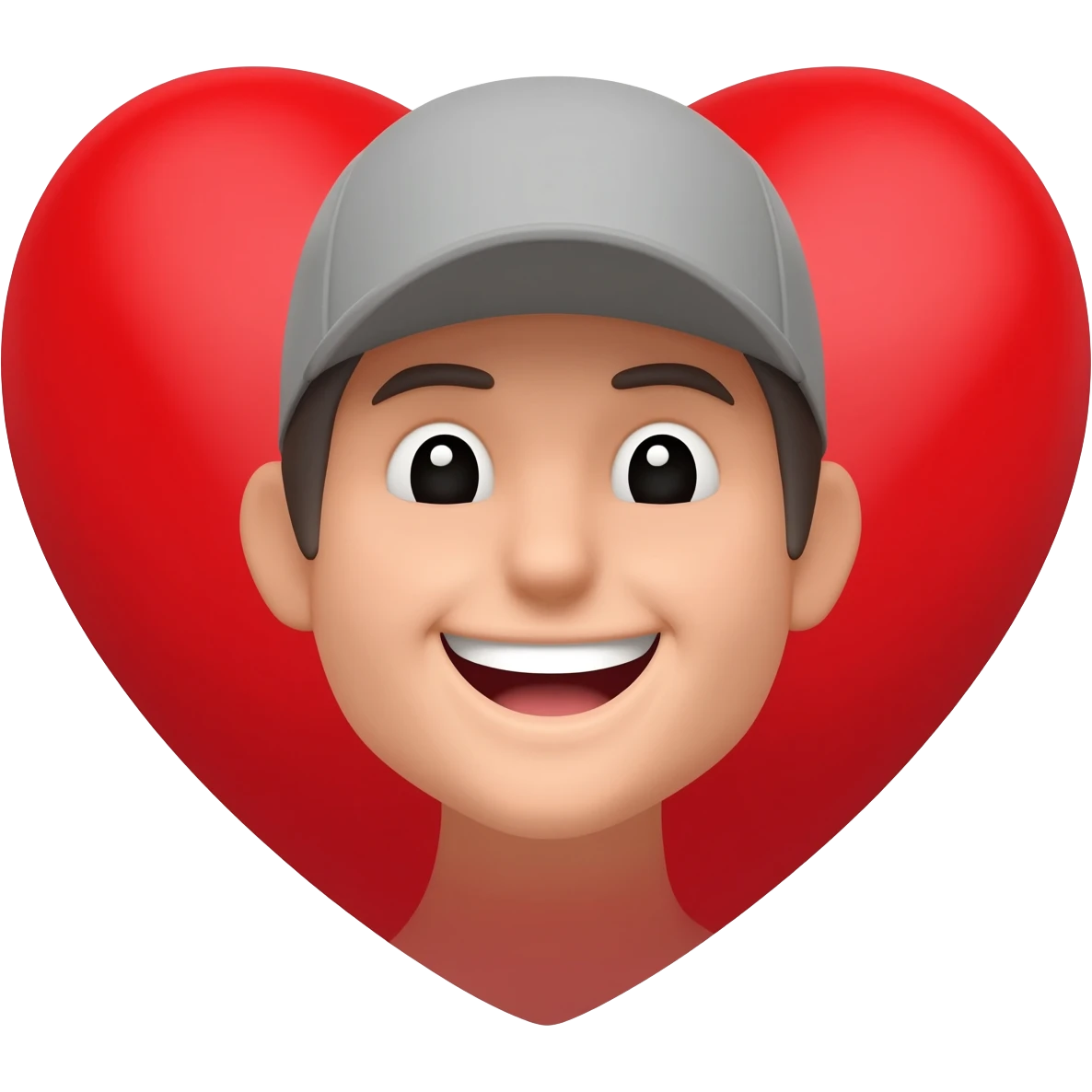 Happy emoji with a heart emoji