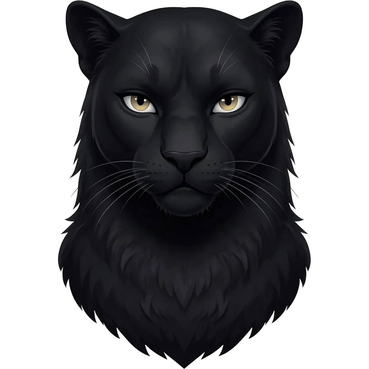 Gothic girl with black panther emoji