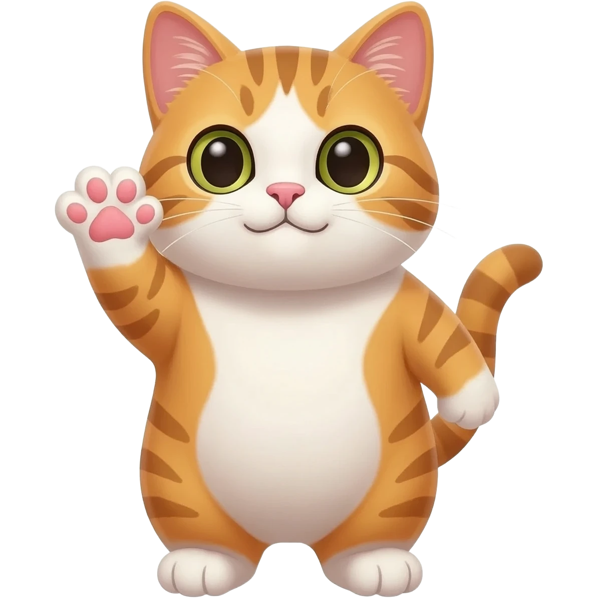 Cat waving hand emoji