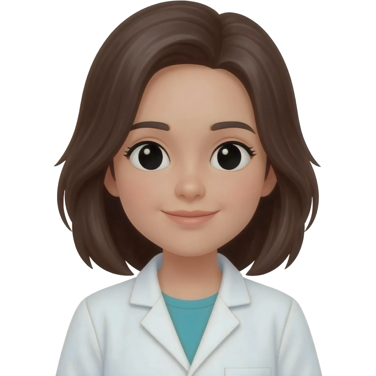 Una chica con bata blanca emoji