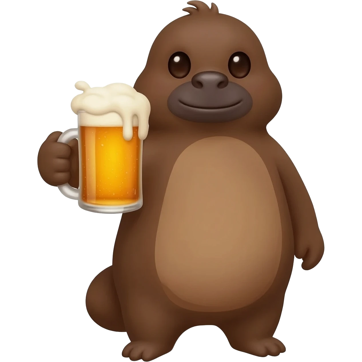 Caca qui bois une bière emoji