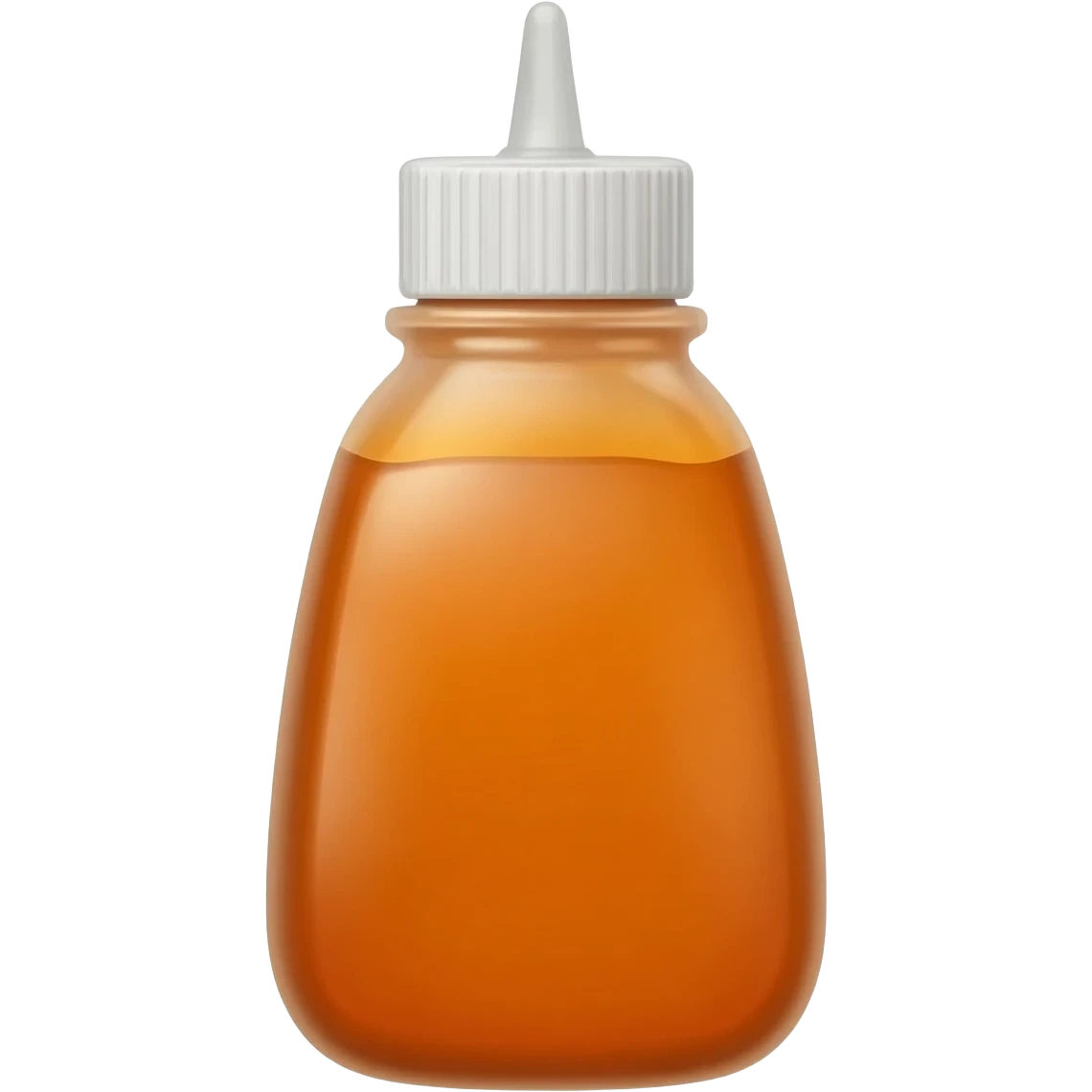 orange syrup sauce in a clear small upright squeeze bottle emoji