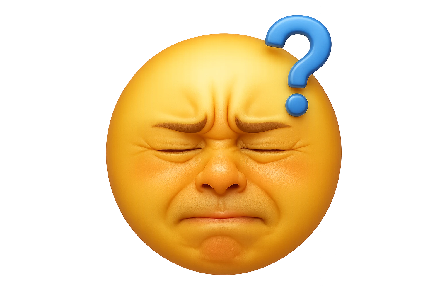 emoji stile iphone che riguarda l'argomento "stipsi/andrò al bagno oggi?", iperrealistico 4k emoji