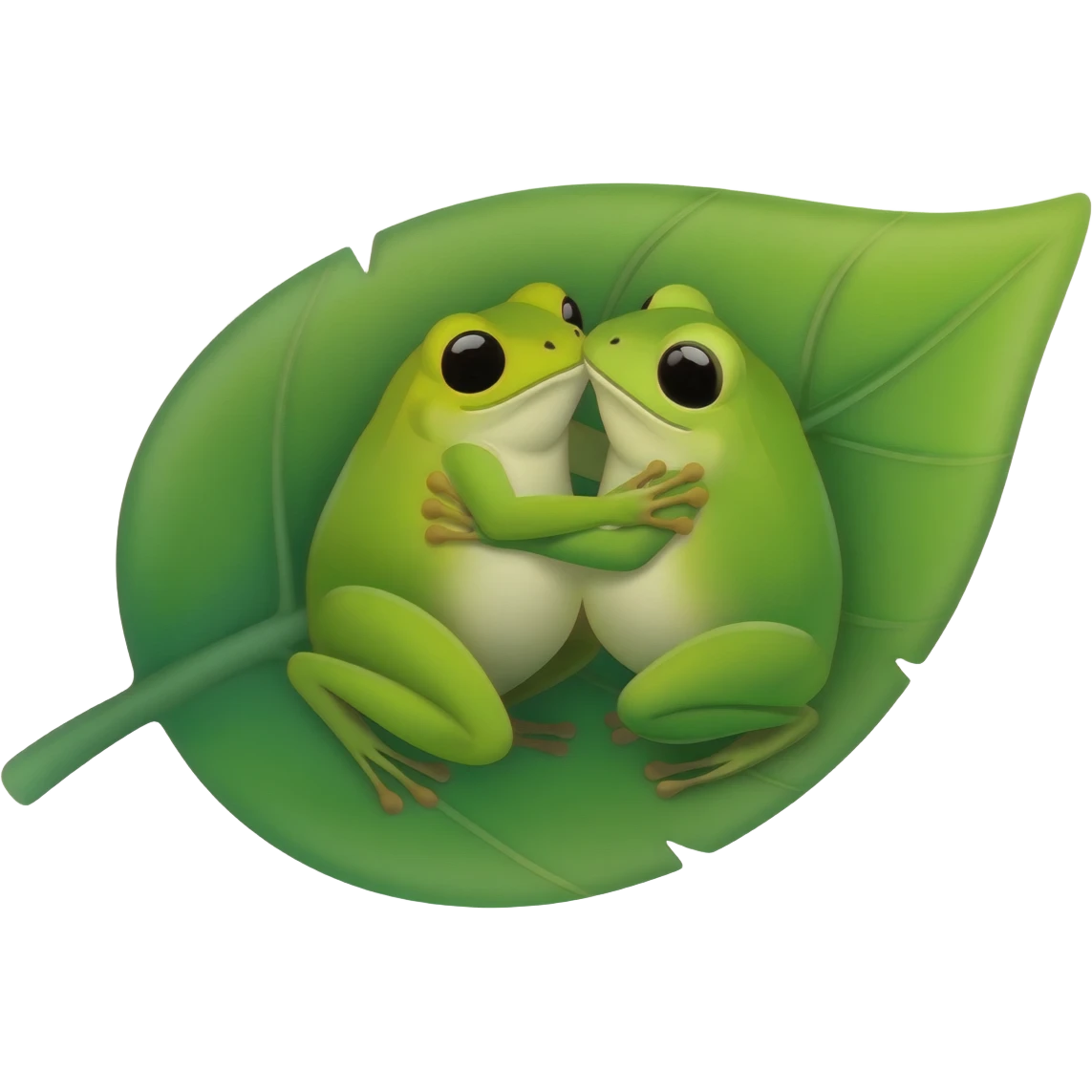 frogs hugging emoji