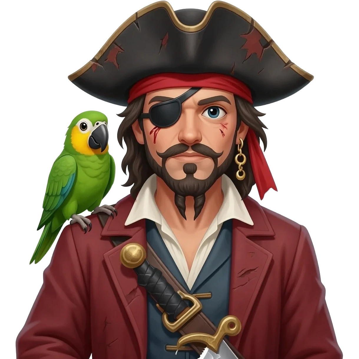 pirate and parrot emoji