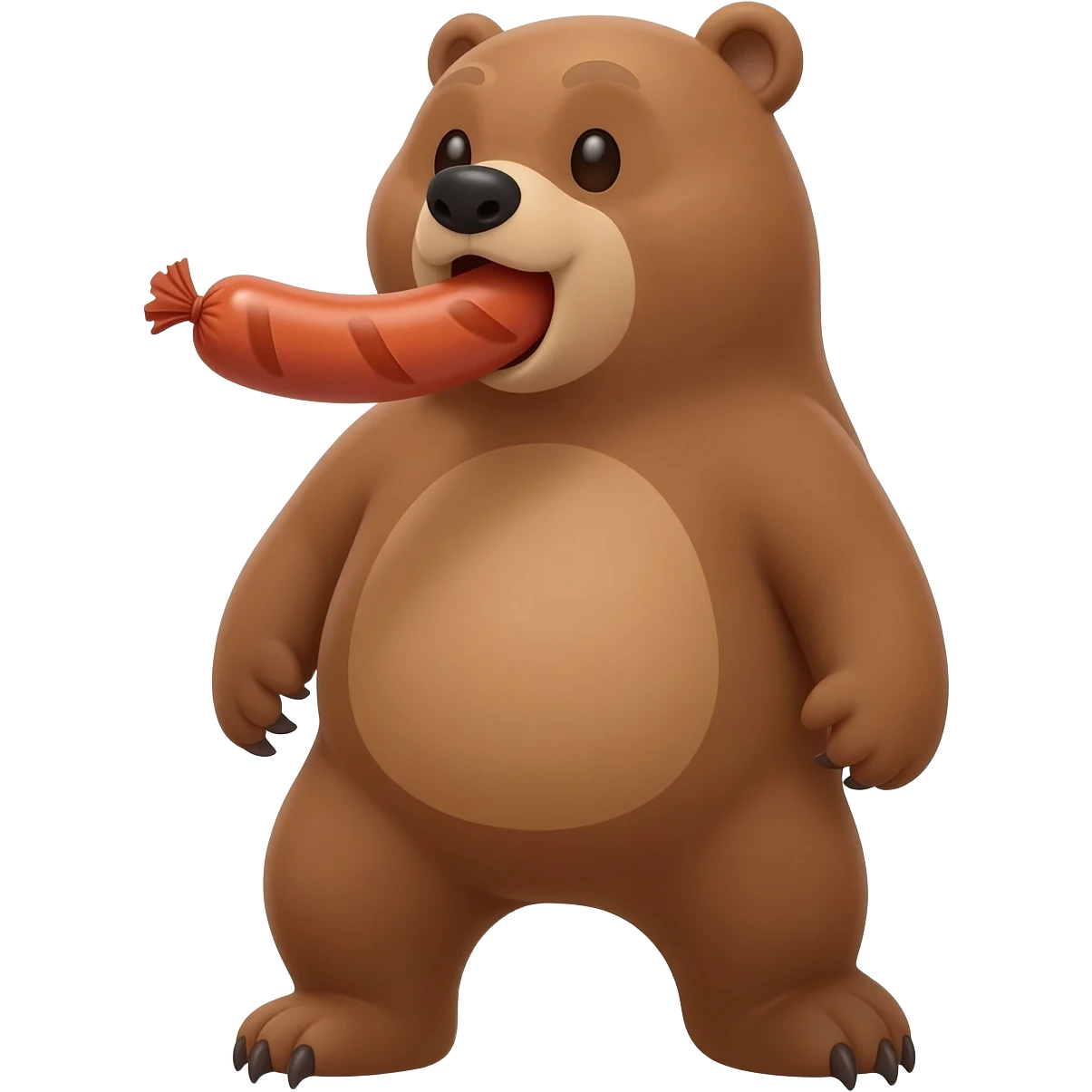 Bear with sausage in his mouthe emoji