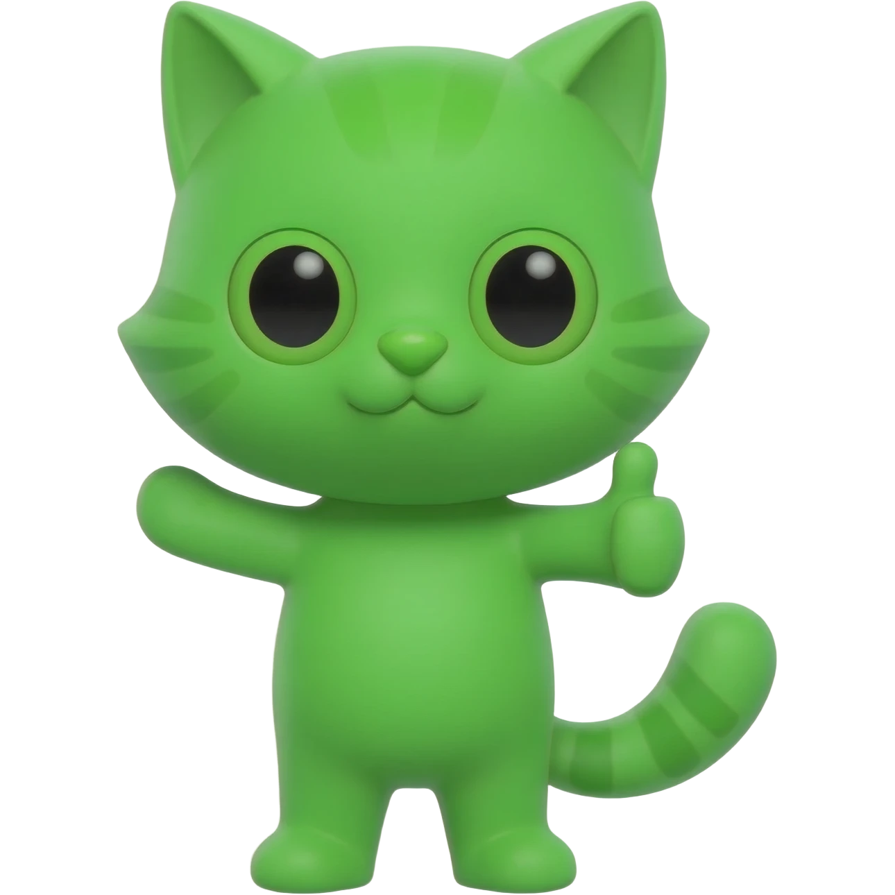 green cat thumbs up emoji