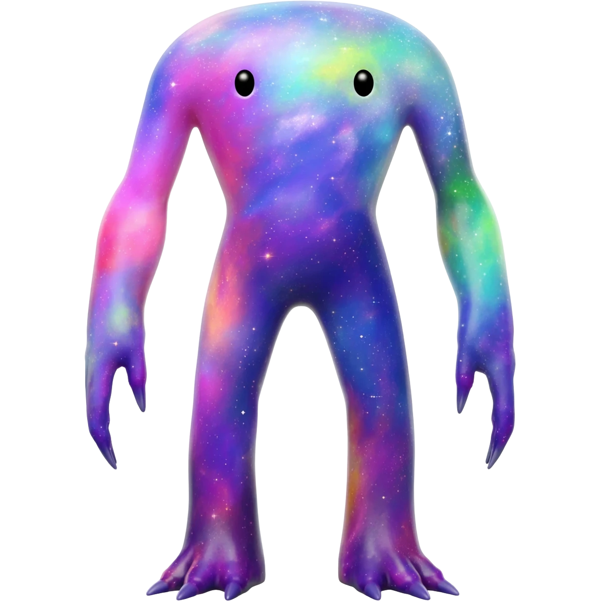 Epic Edgy Cute Colorful Nebula Modern Futuristic Vernid-Protogen-creature-animal, full body emoji