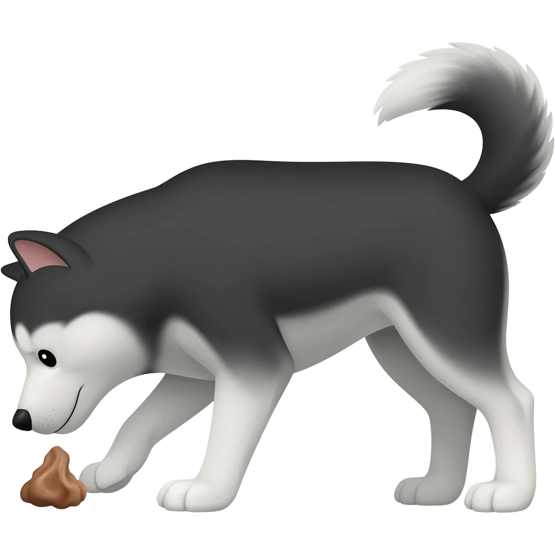 husky dog ​​shits emoji
