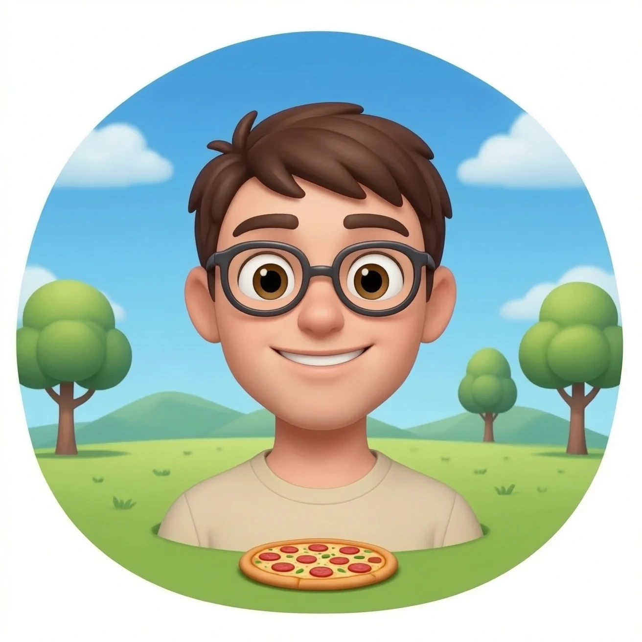 in: LocationsTony's Grossery pizza.  Flint Lockwood. emoji